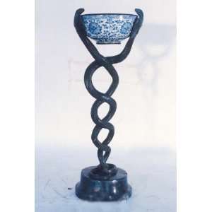   Galleries SRB91025 Vase with Snake Handles   Bronze