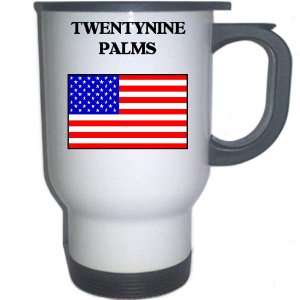 US Flag   Twentynine Palms, California (CA) White Stainless Steel Mug