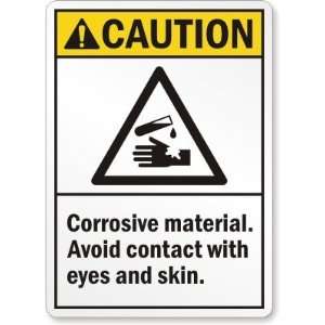  Caution (ANSI) Corrosive Material Avoid Contact With Eyes 