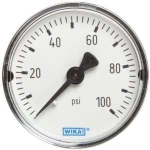 WIKA 4253290 Commercial Pressure Gauge, Dry Filled, Copper Alloy 