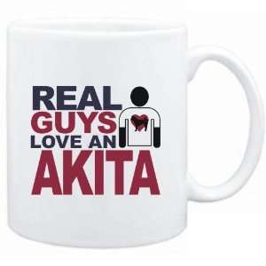  Mug White  Real guys love a Akita  Dogs Sports 