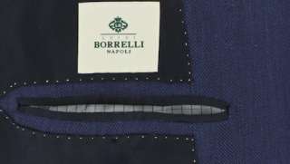 New $3600 Borrelli Navy Blue Suit 44/54  