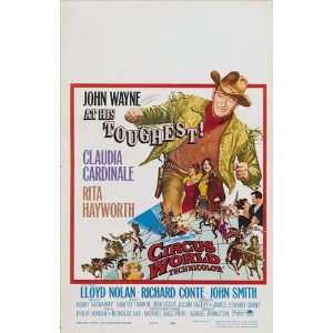 Circus World Poster C 27x40 John Wayne Claudia Cardinale Rita Hayworth