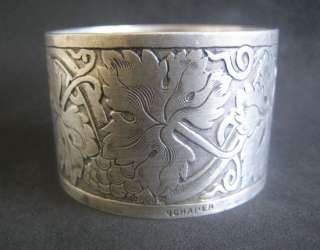 Antique Art Nouveau Silver Napkin Ring  