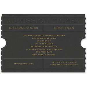  Admission Ticket Black Party Invitation by Checkerboard 