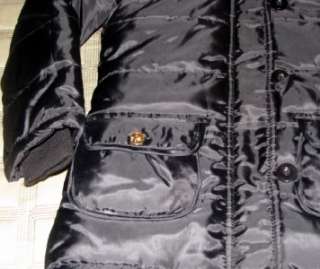 ROCAWEAR Girls 3/4 Length Winter Coat/Jacket size 16 Black Quilted 