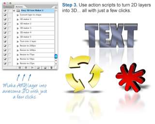 Easy 3D Icon and Text Maker  