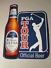 pga tour michelob ultra golf tin beer sign pub bar