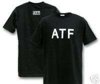 ATF ALCOHOL TOBACCO FIREARMS T SHIRT LARGE  