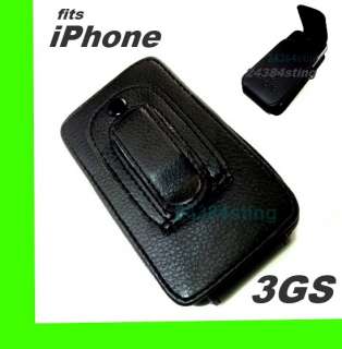 LEATHER FLIP CASE COVER POUCH +BELT CLIP for IPHONE 3GS  