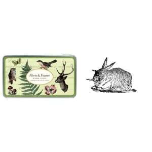  Cavallini Flora and Fauna Assorted Rubber Stamp Set Arts 
