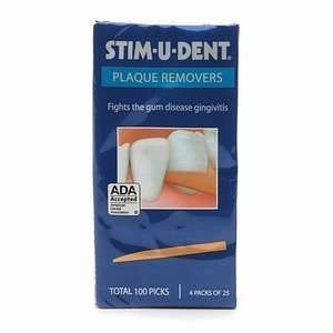 Stim U Dent Plaque Removers 4   25 each packs (Pack of 10) [Health and 