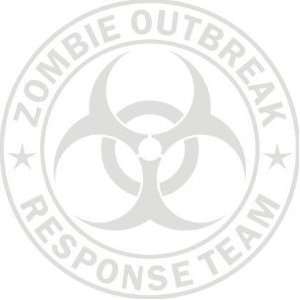   Large Etched Zombie Outbreak Response Team Die Cut Vinyl Decal Sticker