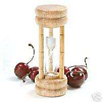 Egg Timer 3 minute Hourglass Wood NEW 028901014735  