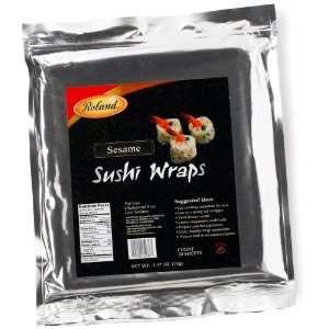 Roland Sushi Wraps, Sesame, 20 Count Sheets  Grocery 