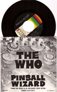 THE WHO Pinball Wizard 45 RPM w/PS DECCA 32465 NM/UNPLD  