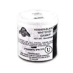 American Black Whitefish Caviar Kosher   16 oz/454 gr, USA.  