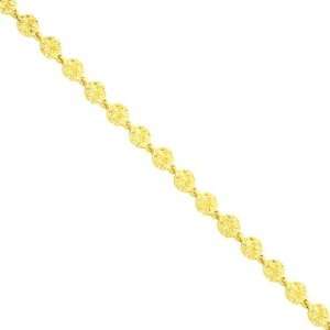  14K Gold Seashell Fancy Link Bracelet 7 Jewelry