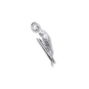  Budgie Charm in White Gold Jewelry