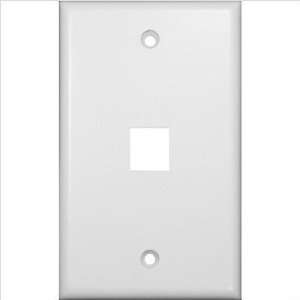    MorrisProducts 88162 One Port Wall Plate in White 
