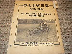 Oliver White Tractor No. 4440 Plows Dealers Parts  