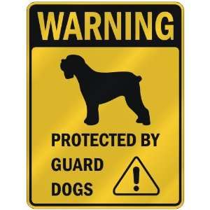 WARNING  BLACK RUSSIAN TERRIER PROTECTED BY GUARD DOGS  PARKING SIGN 