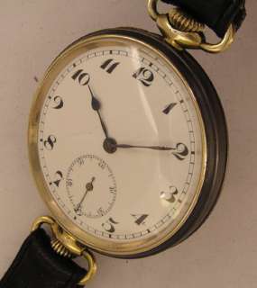 WW1 Antique Swiss Gun Metal 11 J. Wrist Watch PERFECT Just Serviced No 