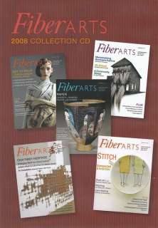 FIBERARTS MAGAZINE 2008 5 Issues NEW CD Fiber Arts Mags  