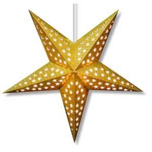  Star Lights   Gold Hologram Paper Star Lamp/Lantern 