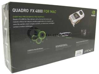 NEW PNY nVidia Quadro FX 4800 for MAC 1.5GB DVI Video Card 
