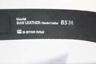 Star Raw Leather Black Dakota Belt Size 75 $139  