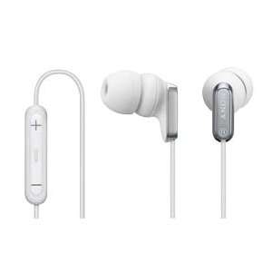 Sony Ipod/Iphone Earbud Headphones W/ In Line Remote Control White 