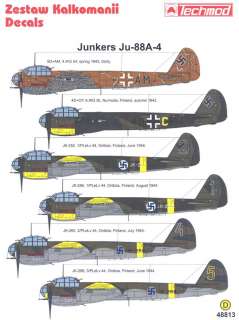 Techmod Decals 1/48 JUNKERS Ju 88A 4 German Bomber  