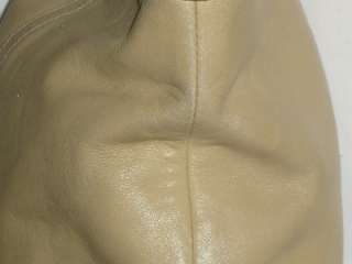  Auth Beige/Tan Leather Slim Soho Hobo Satchel Purse Shoulder Bag #4983