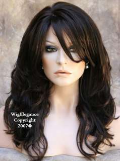LONG WAVY Brand New Style Trendy Dark Brown Wig H BD  