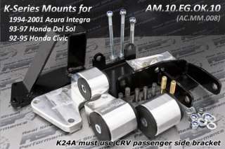 Avid K Series Engine Mount Kit K20 K20A K20A2 EG Civic  
