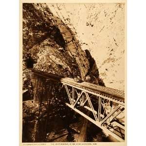 1917 Photogravure Oroya Railway Peru Andes Mountains Railroad Trestle 