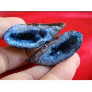  S8815 Blue Agate Geode Match Couple Nice  Everything 
