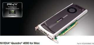 PNY NVIDIA Quadro 4000 for Mac VCQ4000MAC PB 2GB GDDR5 PCI Express 2.0 