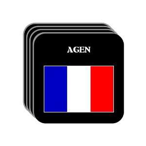  France   AGEN Set of 4 Mini Mousepad Coasters 