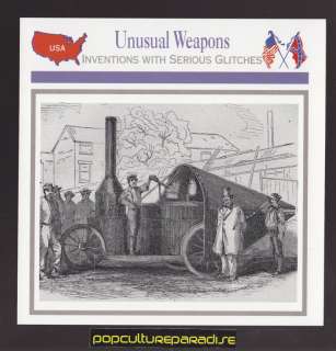   WEAPONS OF THE U.S. CIVIL WAR CARD Ross Winans Steam Cannon  