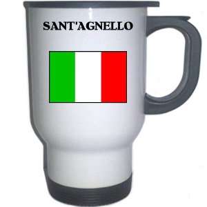  Italy (Italia)   SANTAGNELLO White Stainless Steel Mug 