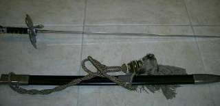 Renaissance Faire Pirate Leaf Sword + Carrying Case LRP  