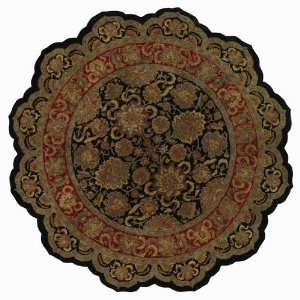  Capel   Forest Park   Agra Area Rug   6 Round   Onyx 