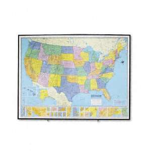  American Map® Heritage Color Laminated U.S. Political Map 