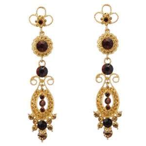  Formal Vintage Elegant Chandelier Earrings in Gold Tone 
