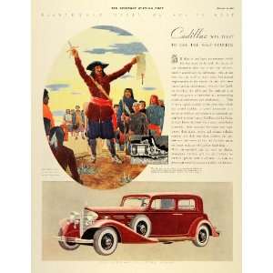  1933 Ad Cadillac Self Starter Rene Robert Cavelier Car 