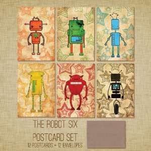  The Robot Six Postcard Set Baby