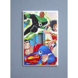 Justice League Superman Green Lantern Wonder Woman Single Switch Plate 