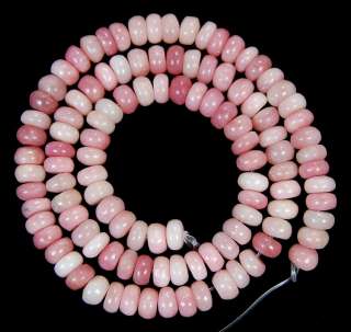 4x6mm Pink Opal Rondelle Beads 15.5  